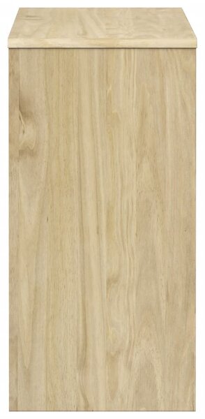 SAUDA tölgyszínű tömör fenyőfa tálalóasztal 89,5 x 36,5 x 73 cm
