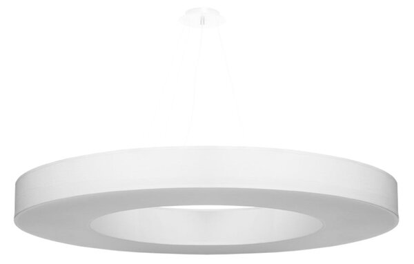Fehér függőlámpa textil búrával ø 90 cm Galata Slim – Nice Lamps