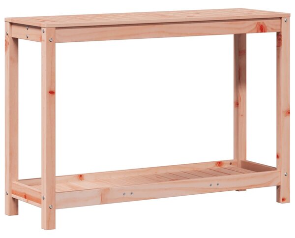 Tömör duglászfenyő ültetőasztal polccal 108 x 35 x 75 cm