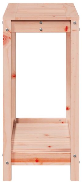 Tömör duglászfenyő ültetőasztal polccal 108 x 35 x 75 cm
