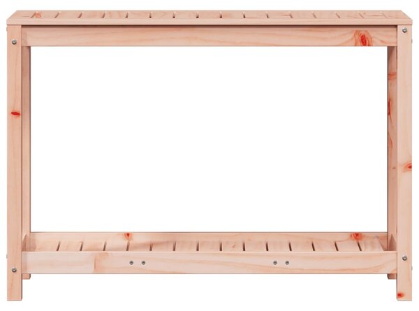 Tömör duglászfenyő ültetőasztal polccal 108 x 35 x 75 cm