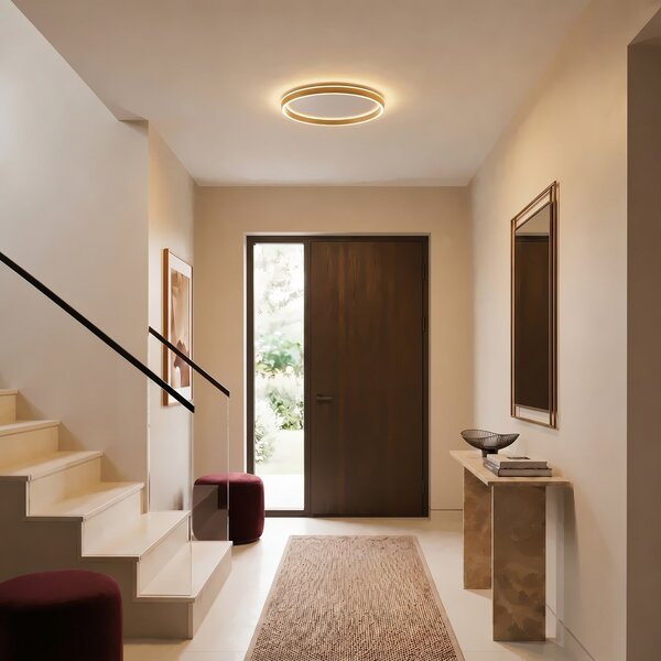 Mennyezeti Lámpa Lucande, Rylan, dimmable, Arany / Sárgaréz, Nappali, Fém, Modern