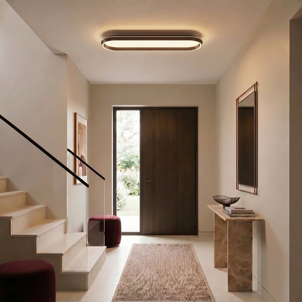 Mennyezeti Lámpa Lucande, Rylan, dimmable, Barna / Rozsdabarna, Nappali, Fém, Modern