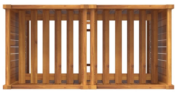 Tömör akácfa kerti virágtartó béléssel 84 x 42 x 100 cm