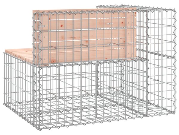 Tömör duglászfenyő gabion kerti pad 92 x 71 x 65,5 cm