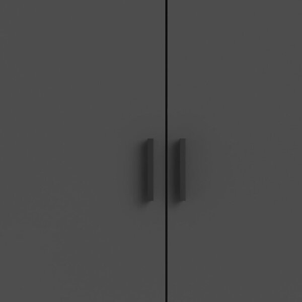 Sötétszürke ruhásszekrény 147x200 cm Sprint – Tvilum