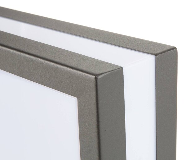 Brilliant Matteo kültéri mennyezeti lámpa, 2 x E27, IP44, antracit, dimmelhető, Fekete, Rozsdamentes acél, Modern