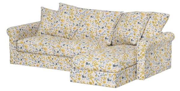 Grönlid szezlong huzat – IKEA-kompatibilis termék színe sárga szövet fonott, mintás