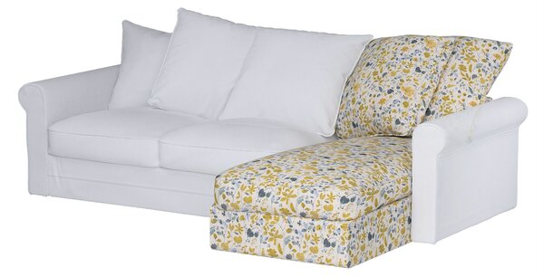 Grönlid szezlong huzat – IKEA-kompatibilis termék színe sárga szövet fonott, mintás