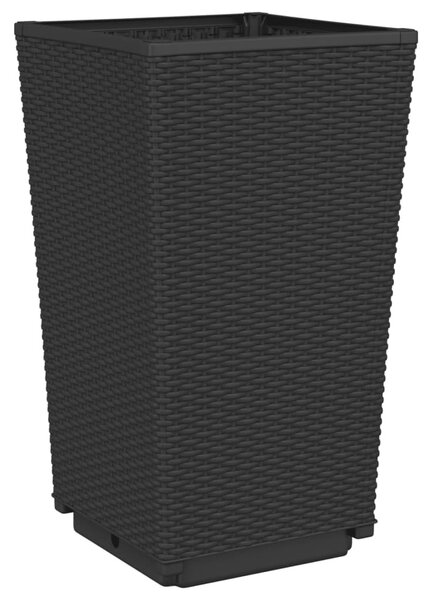 2 db fekete polipropilén kerti ültetőláda 32,5 x 32,5 x 57 cm