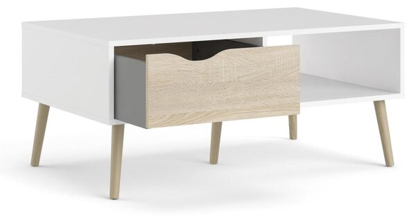 Oslo fehér dohányzóasztal, 99 x 60 cm - Tvilum