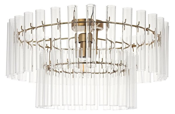 Mennyezeti Lámpa Lucande, Leanna, dimmable, Átlátszó, Nappali, Üveg, Modern