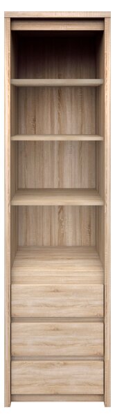 KONDELA Könyvespolc, DTD laminált, tölgy sonoma, NORTY TYP 6