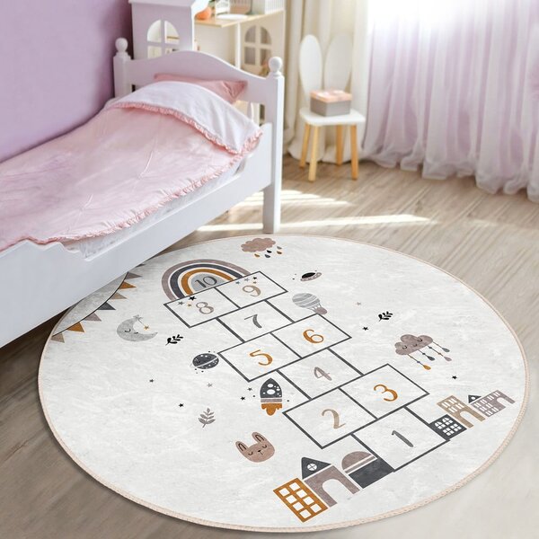 Krémszínű gyerek szőnyeg ø 120 cm Comfort – Mila Home