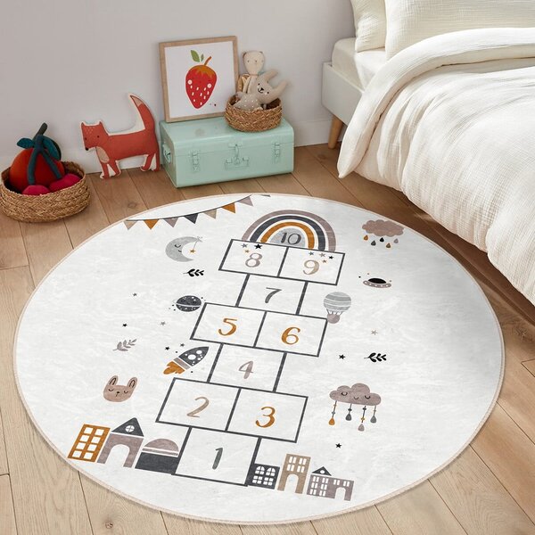 Krémszínű gyerek szőnyeg ø 120 cm Comfort – Mila Home