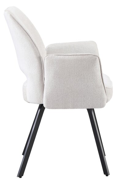 MAZZONI EXPORT TULIP Világos Beige (UF980-02 szövet) - MODERN KÁRPITOZOTT KARFÁS SZÉK NAPPALIBA/ÉTKEZŐBE/LOFT IRODÁBA