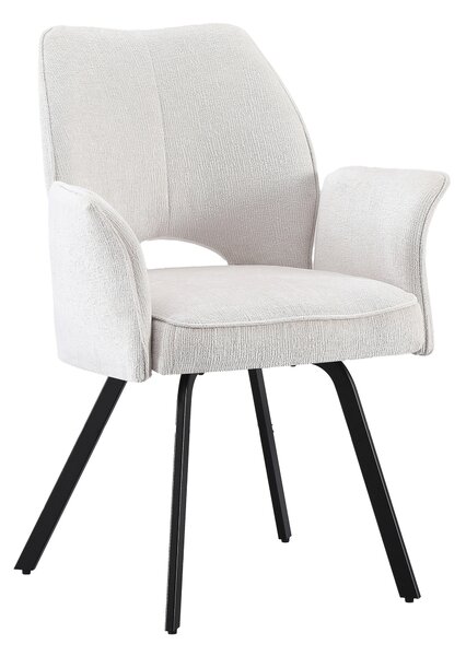 MAZZONI EXPORT TULIP Világos Beige (UF980-02 szövet) - MODERN KÁRPITOZOTT KARFÁS SZÉK NAPPALIBA/ÉTKEZŐBE/LOFT IRODÁBA