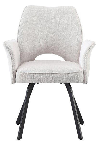 MAZZONI EXPORT TULIP Világos Beige (UF980-02 szövet) - MODERN KÁRPITOZOTT KARFÁS SZÉK NAPPALIBA/ÉTKEZŐBE/LOFT IRODÁBA