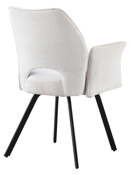 MAZZONI EXPORT TULIP Világos Beige (UF980-02 szövet) - MODERN KÁRPITOZOTT KARFÁS SZÉK NAPPALIBA/ÉTKEZŐBE/LOFT IRODÁBA