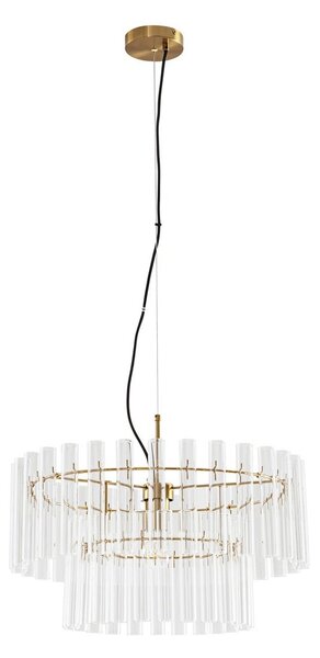 Függőlámpa Lucande, Leanna, dimmable, Átlátszó, Nappali, Üveg, Modern