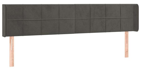 Bársony LED Fejtámla - Sötétszürke - 183cm