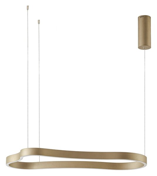 Függőlámpa Lucande, Vikali, dimmable, Arany / Sárgaréz, Nappali, Fém, Modern
