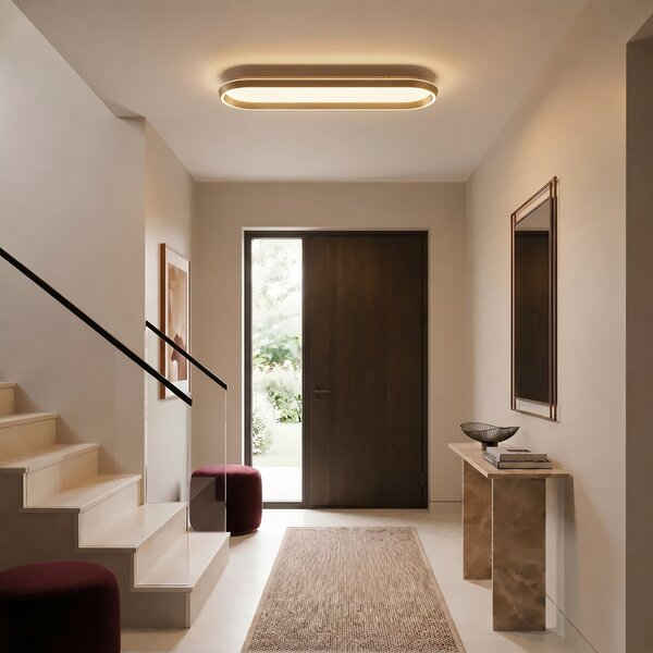 Mennyezeti Lámpa Lucande, Rylan, dimmable, Arany / Sárgaréz, Nappali, Fém, Modern