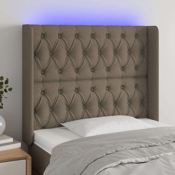 HomeComfort LED Fejtámla - Bézs Szövet - 103x16x118/128cm