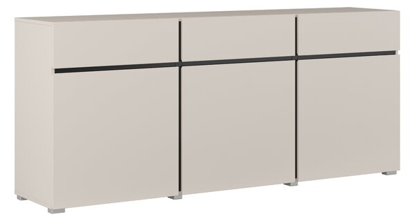 Komód Alfere 103, Laminált forgácslap, 78x180x40cm, Kasmír, Fekete