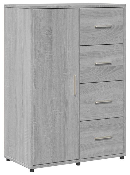 Szürke sonoma színű szerelt fa tálalószekrény 60 x 31 x 84 cm