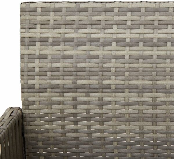 2 db szürke polyrattan kerti bárszék