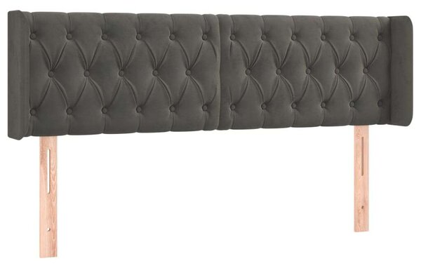 Bársony LED Fejtámla - Sötétszürke - 147cm