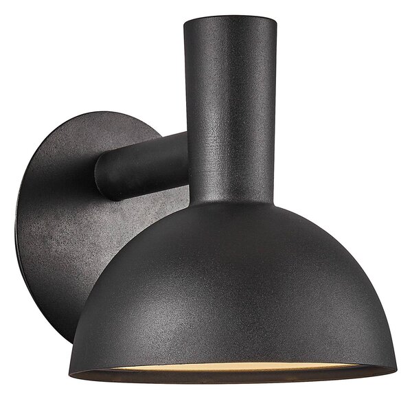 Nordlux Kültéri fali lámpa Arki fekete Ø 20 cm, dimmelhető, Fekete, fém, Modern