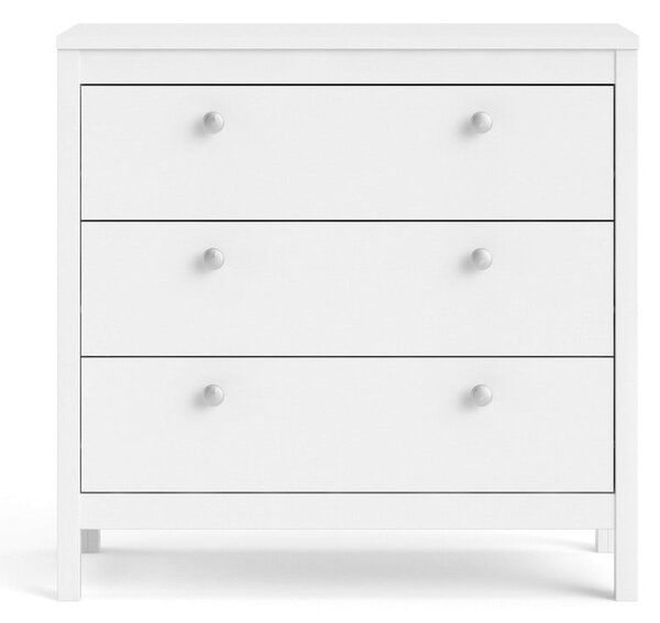 Fehér alacsony komód 82x80 cm Madrid – Tvilum