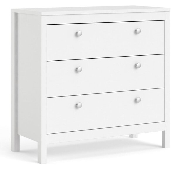 Fehér alacsony komód 82x80 cm Madrid – Tvilum