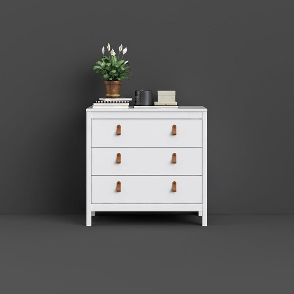 Fehér alacsony komód 82x80 cm Madrid – Tvilum
