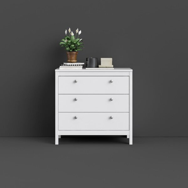 Fehér alacsony komód 82x80 cm Madrid – Tvilum
