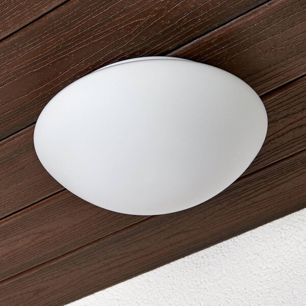 Searchlight Tokyo üveg kültéri fali lámpa 28 cm IP44, dimmelhető, Fehér / opál, Üveg, Modern