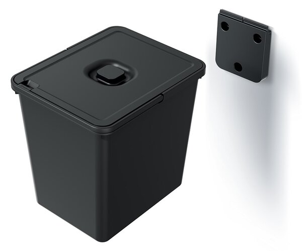 Függesztett szemetes, 23 l, fekete