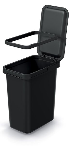 Függő szemetes, 12 l, fekete