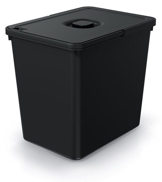 Függesztett szemetes, 23 l, fekete