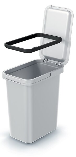 Függesztett szemetes, 12 l, világosszürke
