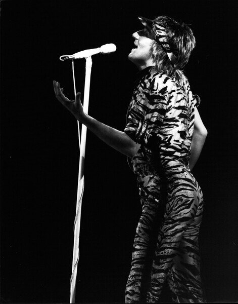 Fotográfia Dec. 19, 1980 - Rod Stewart on stage in London