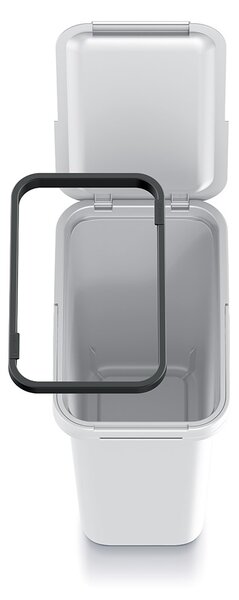 Függesztett szemetes, 12 l, világosszürke