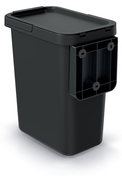 Függő szemetes, 12 l, fekete