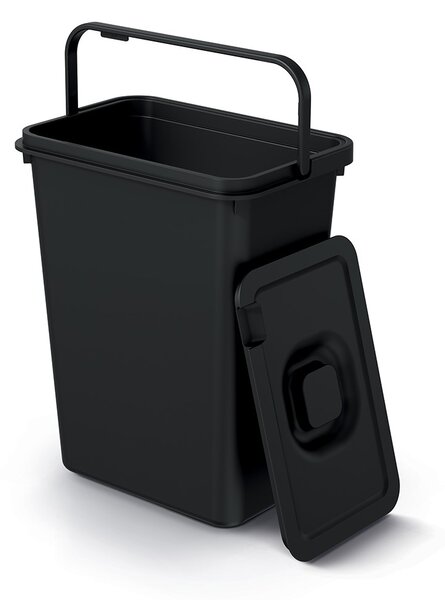 Függő szemetes, 10 l, fekete