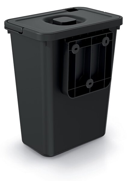 Függő szemetes, 10 l, fekete