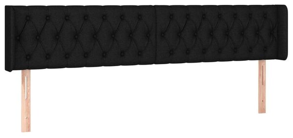 Fekete szövet led-es fejtámla 203 x 16 x 78/88 cm