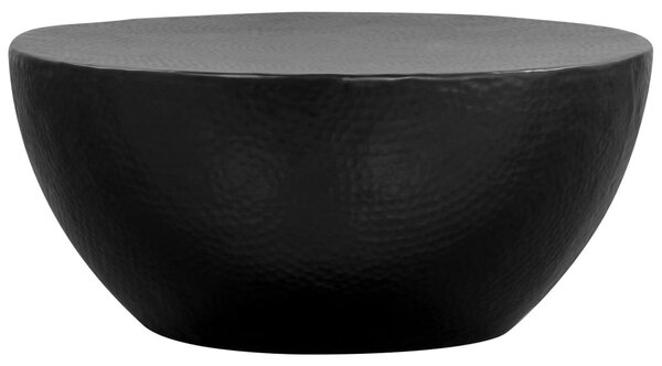 Fekete kalapált alumínium dohányzóasztal 70 x 30 cm