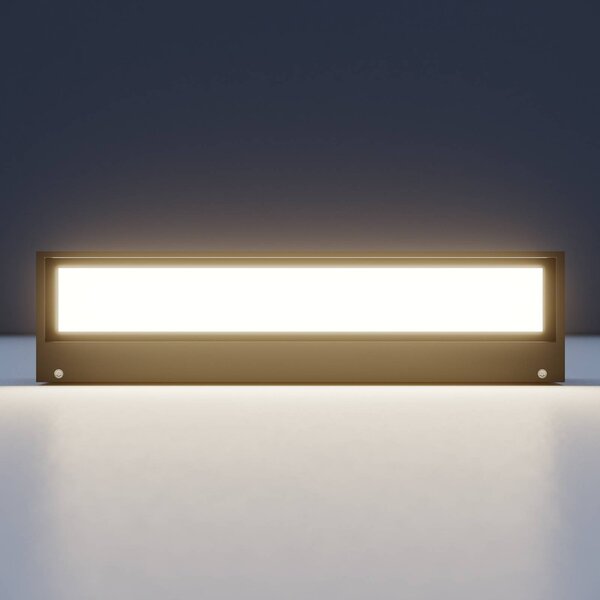 Lucande Lengo LED fali világítás, 25 cm, antracit, lefelé irányuló fény, 3000K, Fekete, Alumínium, Modern